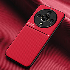 Custodia Silicone Ultra Sottile Morbida Cover con Magnetico per Huawei Honor Magic6 Lite 5G Rosso