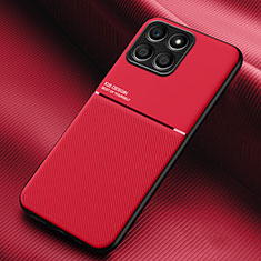 Custodia Silicone Ultra Sottile Morbida Cover con Magnetico per Huawei Honor X6 5G Rosso