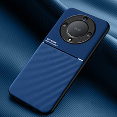 Custodia Silicone Ultra Sottile Morbida Cover con Magnetico per Huawei Honor X9a 5G Blu