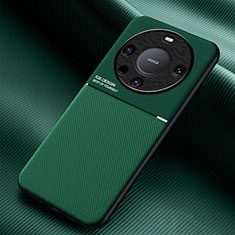 Custodia Silicone Ultra Sottile Morbida Cover con Magnetico per Huawei Mate 60 Pro+ Plus Verde