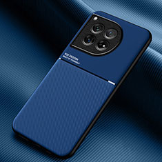 Custodia Silicone Ultra Sottile Morbida Cover con Magnetico per OnePlus 12R 5G Blu