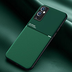 Custodia Silicone Ultra Sottile Morbida Cover con Magnetico per OnePlus 9 5G Verde