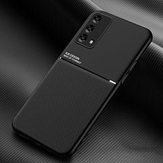 Custodia Silicone Ultra Sottile Morbida Cover con Magnetico per Oppo A74 4G Nero