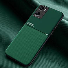 Custodia Silicone Ultra Sottile Morbida Cover con Magnetico per Oppo A77 4G Verde