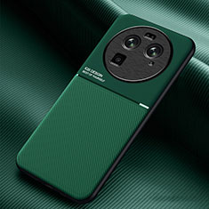 Custodia Silicone Ultra Sottile Morbida Cover con Magnetico per Oppo Find X6 5G Verde
