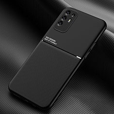 Custodia Silicone Ultra Sottile Morbida Cover con Magnetico per Oppo Reno5 Z 5G Nero