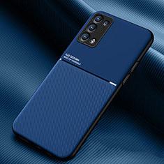 Custodia Silicone Ultra Sottile Morbida Cover con Magnetico per Oppo Reno6 Pro 5G Blu