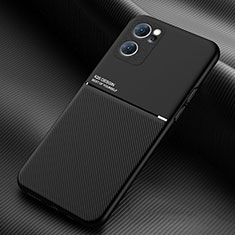 Custodia Silicone Ultra Sottile Morbida Cover con Magnetico per Oppo Reno7 5G Nero