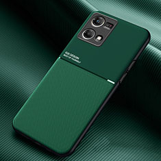 Custodia Silicone Ultra Sottile Morbida Cover con Magnetico per Oppo Reno8 4G Verde