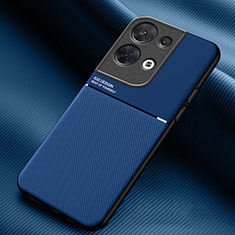 Custodia Silicone Ultra Sottile Morbida Cover con Magnetico per Oppo Reno8 Pro+ Plus 5G Blu