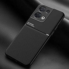 Custodia Silicone Ultra Sottile Morbida Cover con Magnetico per Oppo Reno9 Pro 5G Nero