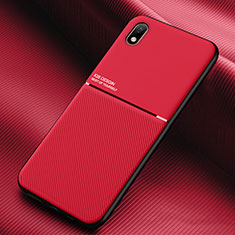 Custodia Silicone Ultra Sottile Morbida Cover con Magnetico per Samsung Galaxy A01 Core Rosso