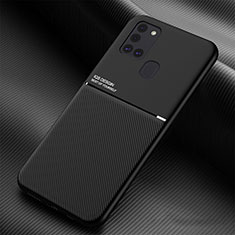 Custodia Silicone Ultra Sottile Morbida Cover con Magnetico per Samsung Galaxy A21s Nero