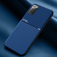 Custodia Silicone Ultra Sottile Morbida Cover con Magnetico per Samsung Galaxy Note 20 5G Blu