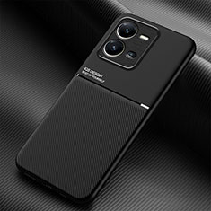 Custodia Silicone Ultra Sottile Morbida Cover con Magnetico per Vivo X80 Lite 5G Nero