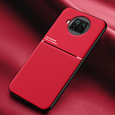 Custodia Silicone Ultra Sottile Morbida Cover con Magnetico per Xiaomi Mi 10i 5G Rosso