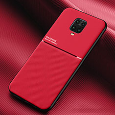 Custodia Silicone Ultra Sottile Morbida Cover con Magnetico per Xiaomi Poco M2 Pro Rosso