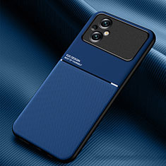 Custodia Silicone Ultra Sottile Morbida Cover con Magnetico per Xiaomi Poco M5 4G Blu