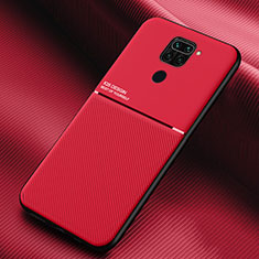 Custodia Silicone Ultra Sottile Morbida Cover con Magnetico per Xiaomi Redmi 10X 4G Rosso