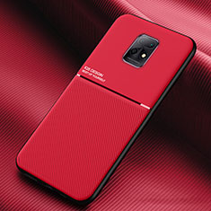 Custodia Silicone Ultra Sottile Morbida Cover con Magnetico per Xiaomi Redmi 10X 5G Rosso