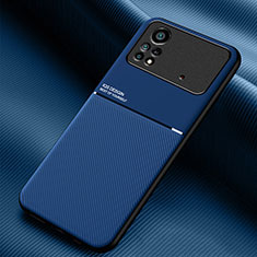 Custodia Silicone Ultra Sottile Morbida Cover con Magnetico per Xiaomi Redmi Note 11E Pro 5G Blu