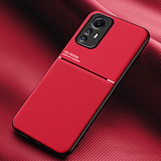 Custodia Silicone Ultra Sottile Morbida Cover con Magnetico per Xiaomi Redmi Note 12S Rosso