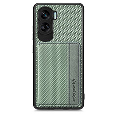 Custodia Silicone Ultra Sottile Morbida Cover con Magnetico S01D per Huawei Honor 90 Lite 5G Verde