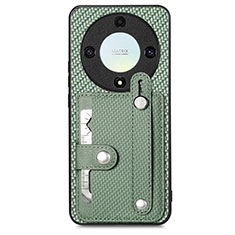 Custodia Silicone Ultra Sottile Morbida Cover con Magnetico S01D per Huawei Honor Magic5 Lite 5G Verde