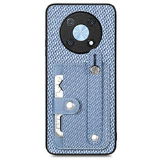 Custodia Silicone Ultra Sottile Morbida Cover con Magnetico S01D per Huawei Nova Y90 Blu