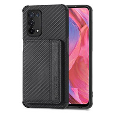 Custodia Silicone Ultra Sottile Morbida Cover con Magnetico S01D per OnePlus Nord N200 5G Nero