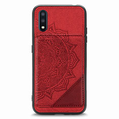 Custodia Silicone Ultra Sottile Morbida Cover con Magnetico S01D per Samsung Galaxy A01 SM-A015 Rosso