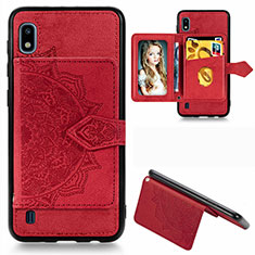 Custodia Silicone Ultra Sottile Morbida Cover con Magnetico S01D per Samsung Galaxy A10 Rosso