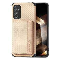 Custodia Silicone Ultra Sottile Morbida Cover con Magnetico S01D per Samsung Galaxy A15 5G Oro