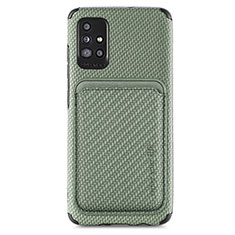 Custodia Silicone Ultra Sottile Morbida Cover con Magnetico S01D per Samsung Galaxy A71 4G A715 Verde