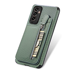 Custodia Silicone Ultra Sottile Morbida Cover con Magnetico S01D per Samsung Galaxy F13 4G Verde