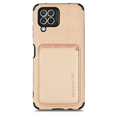 Custodia Silicone Ultra Sottile Morbida Cover con Magnetico S01D per Samsung Galaxy M32 4G Oro