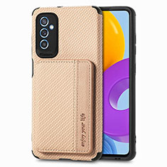 Custodia Silicone Ultra Sottile Morbida Cover con Magnetico S01D per Samsung Galaxy M52 5G Oro