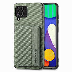 Custodia Silicone Ultra Sottile Morbida Cover con Magnetico S01D per Samsung Galaxy M62 4G Verde