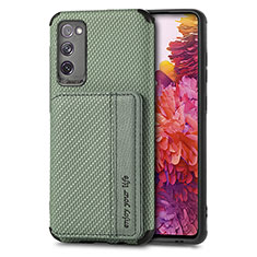 Custodia Silicone Ultra Sottile Morbida Cover con Magnetico S01D per Samsung Galaxy S20 FE (2022) 5G Verde