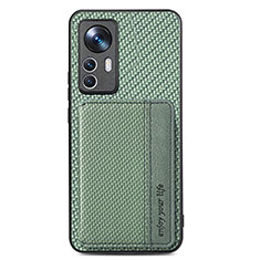 Custodia Silicone Ultra Sottile Morbida Cover con Magnetico S01D per Xiaomi Mi 12T Pro 5G Verde