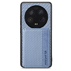 Custodia Silicone Ultra Sottile Morbida Cover con Magnetico S01D per Xiaomi Mi 13 Ultra 5G Blu
