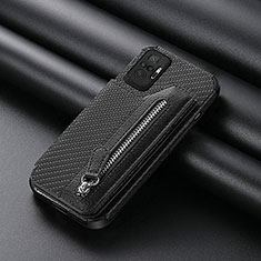 Custodia Silicone Ultra Sottile Morbida Cover con Magnetico S01D per Xiaomi Redmi Note 10 Pro 4G Nero