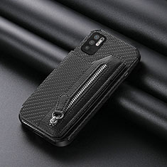 Custodia Silicone Ultra Sottile Morbida Cover con Magnetico S01D per Xiaomi Redmi Note 11 SE 5G Nero