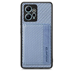 Custodia Silicone Ultra Sottile Morbida Cover con Magnetico S01D per Xiaomi Redmi Note 12 4G Blu