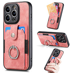 Custodia Silicone Ultra Sottile Morbida Cover con Magnetico S02D per Apple iPhone 14 Pro Rosso