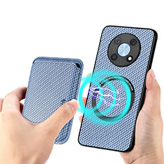 Custodia Silicone Ultra Sottile Morbida Cover con Magnetico S02D per Huawei Nova Y90 Blu