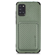 Custodia Silicone Ultra Sottile Morbida Cover con Magnetico S02D per Samsung Galaxy A31 Verde