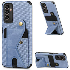 Custodia Silicone Ultra Sottile Morbida Cover con Magnetico S02D per Samsung Galaxy M13 4G Blu