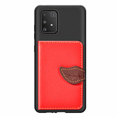 Custodia Silicone Ultra Sottile Morbida Cover con Magnetico S02D per Samsung Galaxy M80S Rosso