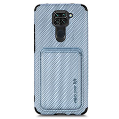 Custodia Silicone Ultra Sottile Morbida Cover con Magnetico S02D per Xiaomi Redmi 10X 4G Blu